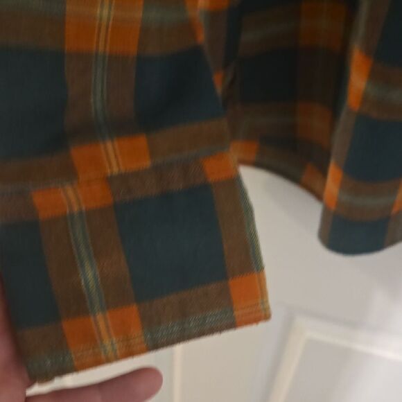 Vibrant Orange and Green Casual Button Down Shirt 1970s - Picture 2 of 9